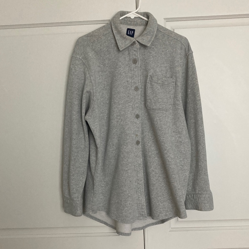Gap Light Gray And Dark Gray Button-Up Shirts - image 5